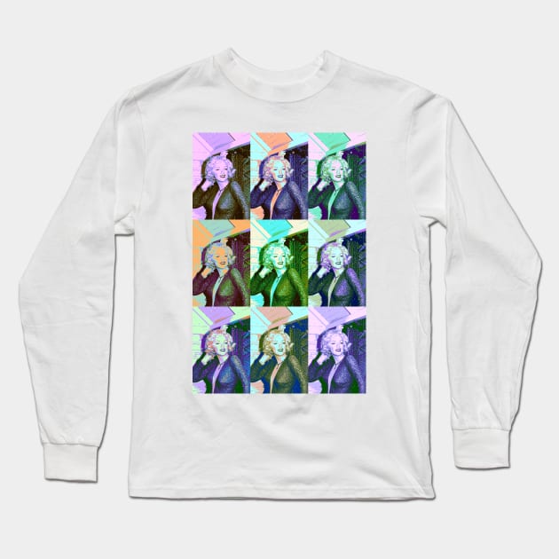 Marilyn Monroe as a color collage Long Sleeve T-Shirt by Offiinhoki